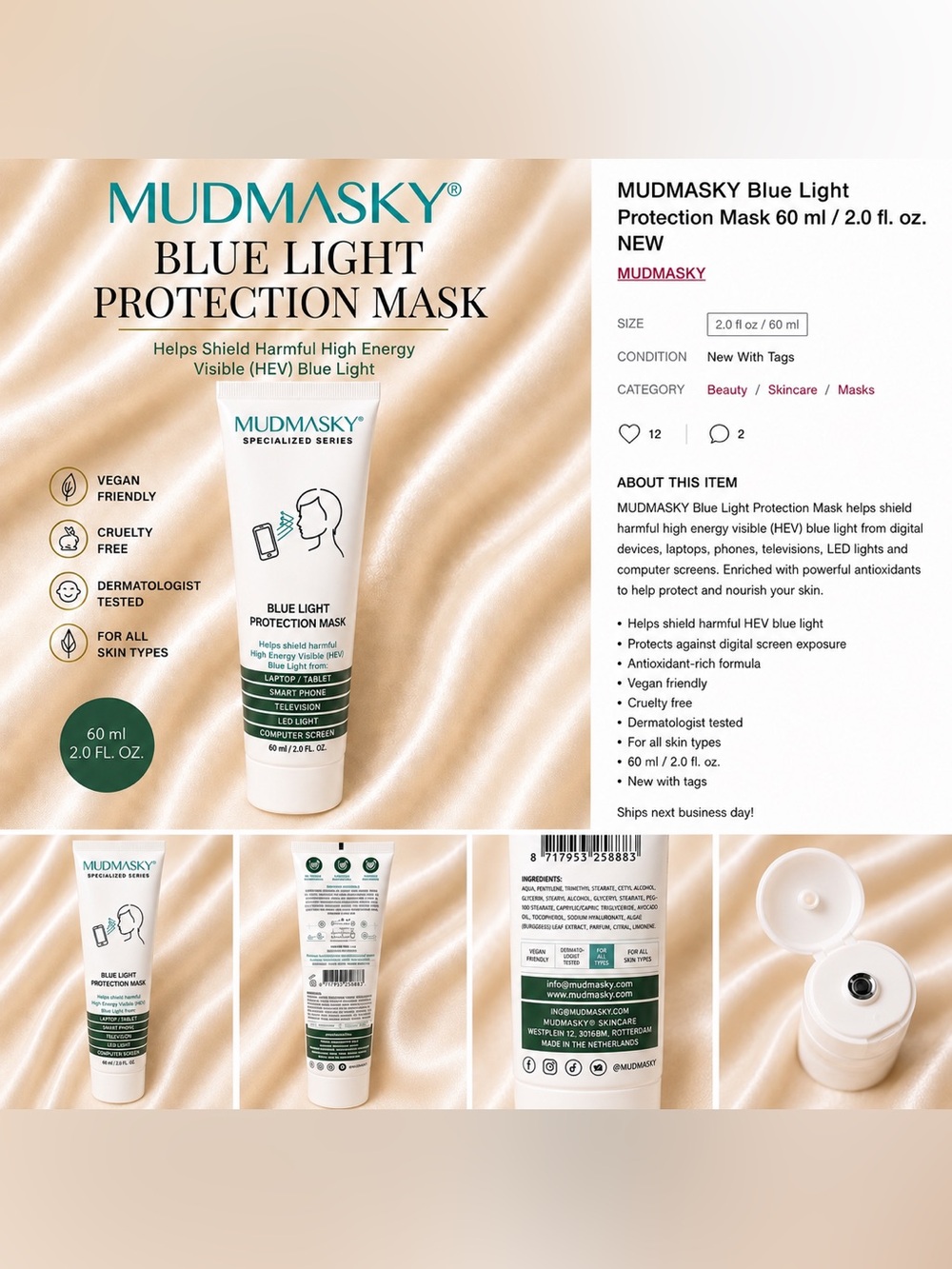 MUDMASKY Blue Light Protection Mask